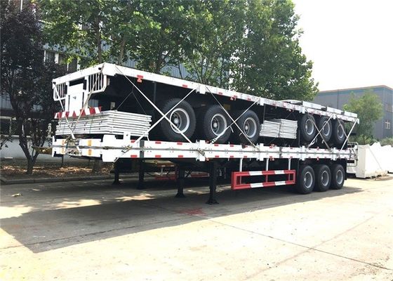 Drie Axle Flatbed 12m Aanhangwagen van de Verschepende Containerlevering